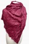 Schal aus reiner Baumwolle - Knitterschal - Crashschal - bordeaux rot- Damen - Herren